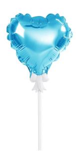 Opakowanie Balon foliowy na patyczku serce niebieski