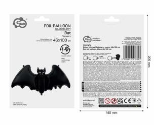 Opakowanie Balon foliowy Nietoperz czarny 46x100cm