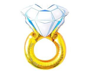 Opakowanie Balon foliowy Pierścionek złoty 42x58cm