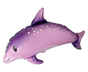 Opakowanie Balon foliowy Słodki Delfin różowy 60cm