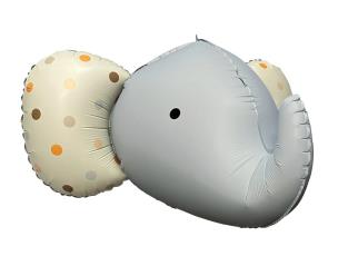 Opakowanie Balon foliowy Słoń 3D szary matowy 63x50cm
