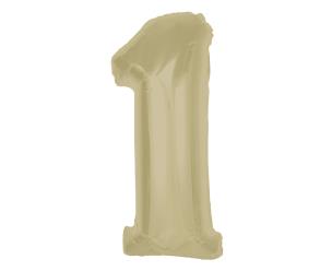 Opakowanie Balon foliowy Smart cyfra 1 matowa latte 92cm