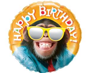 Opakowanie Balon foliowy Smiling chimp Happy Birthday 46cm