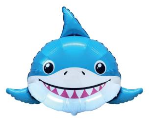 Opakowanie Balon foliowy Uśmiechnięty rekin 60cm