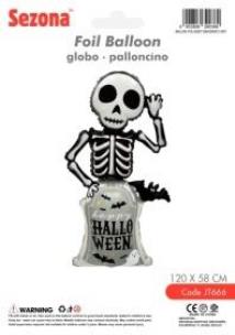 Opakowanie Balon Halloween Szkielet 120x58cm