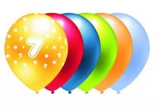 Opakowanie Balon metalik 7 mix kolorów 5szt