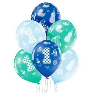 Opakowanie Balony 1 urodziny 30cm 6szt