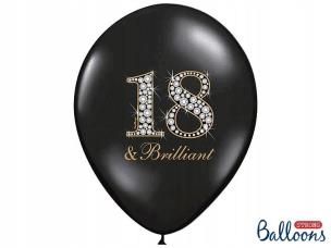 Opakowanie Balony 30cm 18 & Brilliant Black 50szt