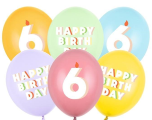 Opakowanie Balony 6 mix 30cm 6szt