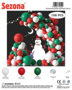 Opakowanie Balony Boże Narodzenie 108szt