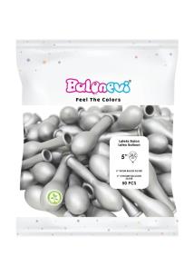 Opakowanie Balony lateksowe Chrome srebrne 12cm 100szt