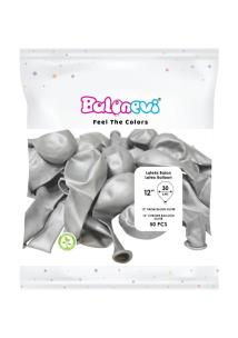 Opakowanie Balony lateksowe Chrome srebrne 25cm 50szt