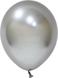 Opakowanie Balony lateksowe Chrome srebrne 25cm 50szt