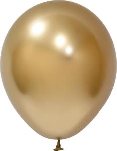 Opakowanie Balony lateksowe Chrome złote 25cm 50szt
