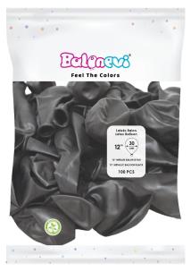 Opakowanie Balony lateksowe Metallic czarne 25cm 100szt