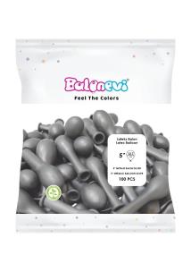 Opakowanie Balony lateksowe Metallic srebrne 12cm 100szt