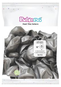 Opakowanie Balony lateksowe Metallic srebrne 25cm 100szt