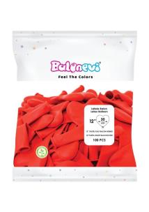 Opakowanie Balony lateksowe Pastel czerwone 30cm 100szt