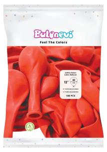 Opakowanie Balony lateksowe Pastel czerwony 30cm 100szt