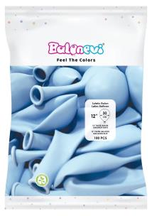 Opakowanie Balony lateksowe Pastel niebieskie 30cm 100szt