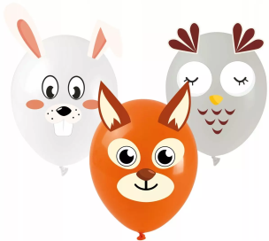 Opakowanie Balony Leśne zwierzątka zrób to sam 5szt