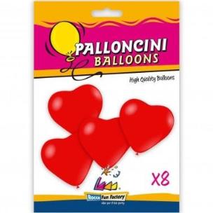 Opakowanie Balony serca czerwone 25cm 8szt