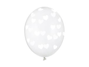 Opakowanie Balony Serduszka Crystal Clear 30cm 6szt