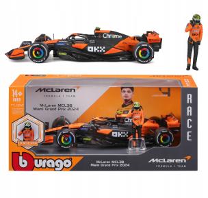 Opakowanie Bburago Model 1:24 Bolid F1 Mclaren MCL38 figurka Lando Norris 18-28040_4