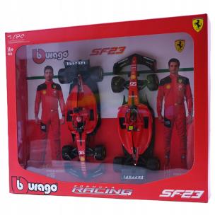 Opakowanie Bburago Model 1:24 Ferrari SF-23 Leclerc Sainz zestaw bolidów F1 18-26817