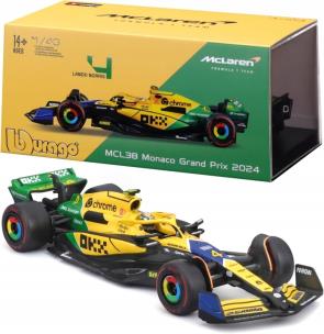 Bburago Model 1:43 BOLID F1 McLaren MCL38 Lando Norris GP Monaco 2024 SENNA. Wydawca: BBurago. Multiszop.pl Opakowanie Bburago Model 1:43 BOLID F1 McLaren MCL38 Lando Norris GP Monaco 2024 SENNA