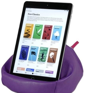 Opakowanie Bean Bag Pufa z kieszonką pod książkę/tablet fiolet