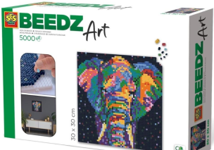 BeedzArt koraliki Fantazyjny słoń 5000el. Wydawca: SES. Multiszop.pl Opakowanie BeedzArt koraliki Fantazyjny słoń 5000el