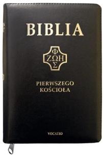 Okładka książki Biblia pierwszego Kościoła z paginat. czarna