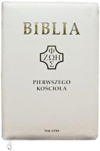 Biblia pierwszego Kościoła z paginat. suwak biała. Autor:   Praca zbiorowa. Multiszop.pl Okładka książki Biblia pierwszego Kościoła z paginat. suwak biała