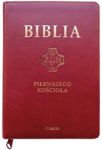 Biblia pierwszego Kościoła z paginat. suwak burgun. Autor:   Praca zbiorowa. Multiszop.pl Okładka książki Biblia pierwszego Kościoła z paginat. suwak burgun