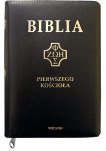 Biblia pierwszego Kościoła z paginat. suwak czarna. Autor:   Praca zbiorowa. Multiszop.pl Okładka książki Biblia pierwszego Kościoła z paginat. suwak czarna