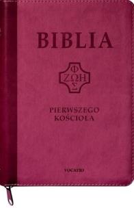 Biblia pierwszego Kościoła z paginat. suwak róż. Autor:   Praca zbiorowa. Multiszop.pl Okładka książki Biblia pierwszego Kościoła z paginat. suwak róż