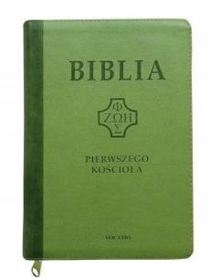 Okładka książki Biblia pierwszego Kościoła z paginat. zielona