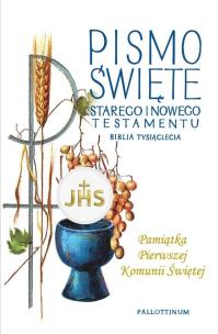 Okładka książki Biblia Tysiąclecia mała TW (komunia, winogrono)