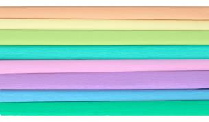 Opakowanie Bibuła marszczona 25x100cm pastelowa 8 kolorów Happy Color