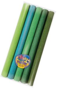 Opakowanie Bibuła mini 25x200cm odcieni zielonych 5 kolorów