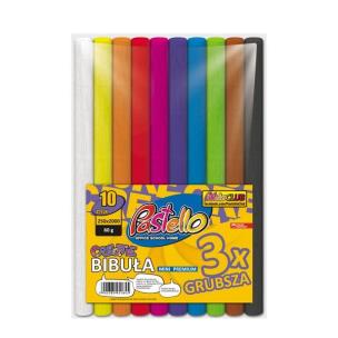 Bibuła mini premium 25x200cm 10 kolorów. Wydawca: Alfa Pastello. Multiszop.pl Opakowanie Bibuła mini premium 25x200cm 10 kolorów