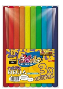 Bibuła mini premium 25x200cm 10 kolorów. Wydawca: Alfa Pastello. Multiszop.pl Opakowanie Bibuła mini premium 25x200cm 10 kolorów