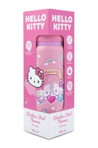 Opakowanie Bidon 550ml metalowy termos Hello Kitty Light Pink