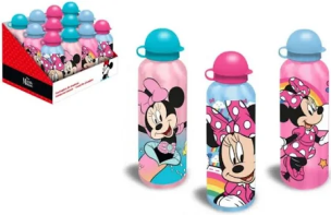 Bidon aluminiowy Myszka Minnie 500ml MIX. Wydawca: Kids Euroswan. Multiszop.pl Opakowanie Bidon aluminiowy Myszka Minnie 500ml MIX