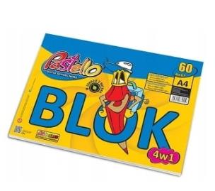 Blok 4w1 A4 60 kartek. Wydawca: Alfa Pastello. Multiszop.pl Opakowanie Blok 4w1 A4 60 kartek