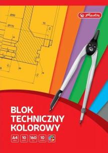 Opakowanie Blok A4/10K techniczny kolorowy (20szt) HERLITZ