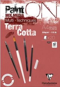 Opakowanie Blok A4 papier w kolorze terakoty 250g 20ark