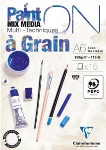 Opakowanie Blok A6 biały fakturowany 250g 15ark