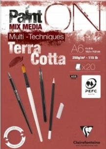 Opakowanie Blok A6 papier w kolorze terakoty 250g 20ark